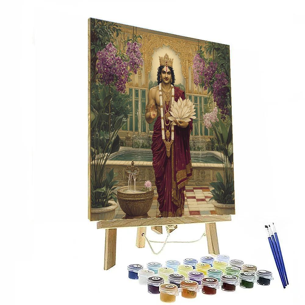 Brahma Orchid Courtyard Portrait Paint by numbers kits
