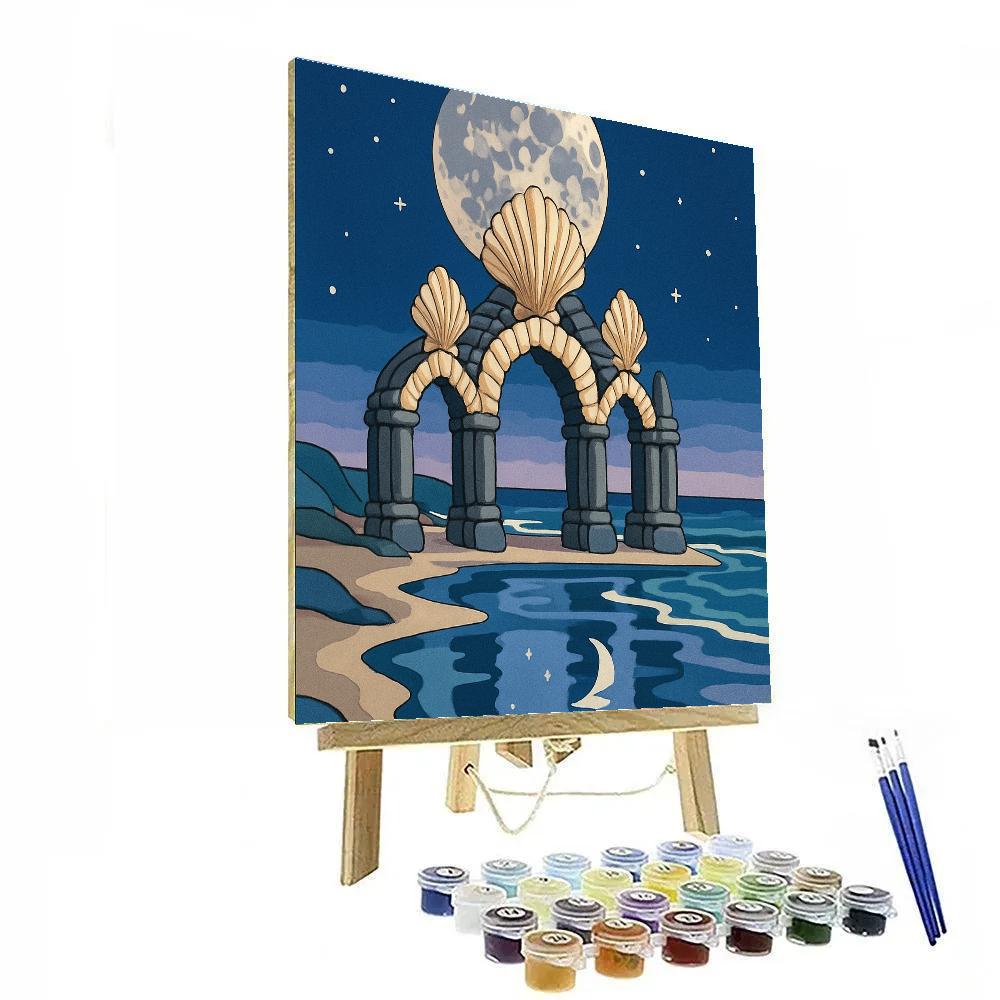 Cathedral Of Tides Under Moon Numbered painting kits
