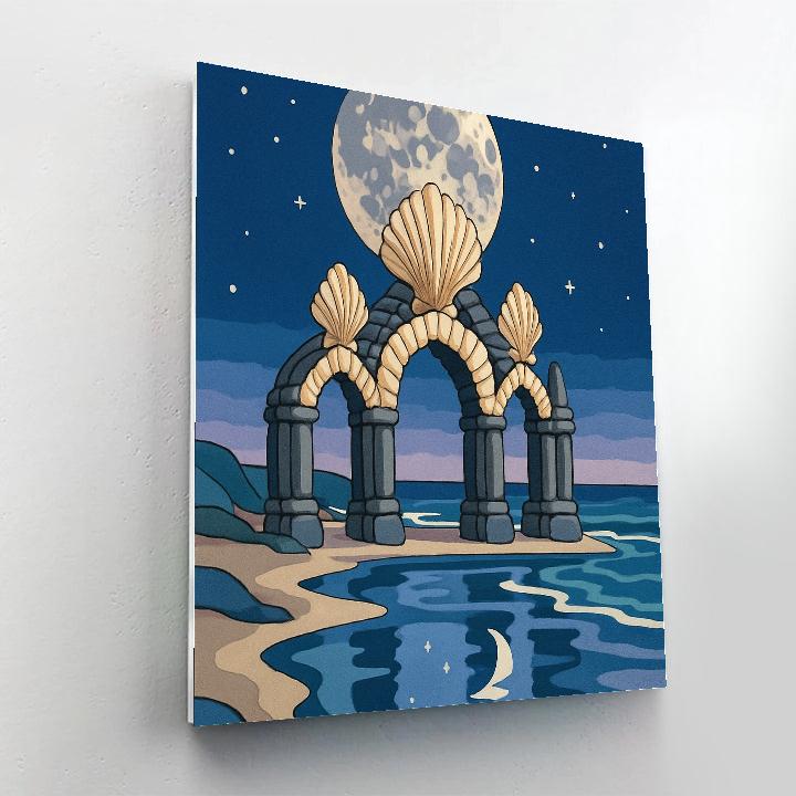 Cathedral Of Tides Under Moon Numbered painting kits