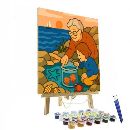 Beach Tidepool Observatory Painting by numbers kit