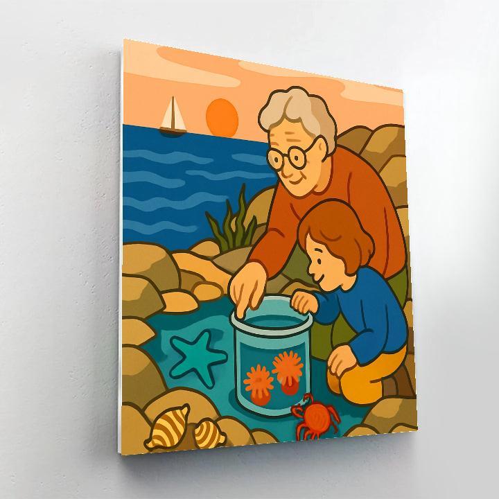Beach Tidepool Observatory Painting by numbers kit