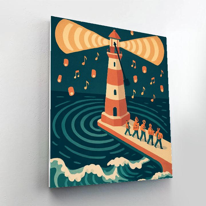 Kinetic Music Lighthouse Parade DIY paint by numbers