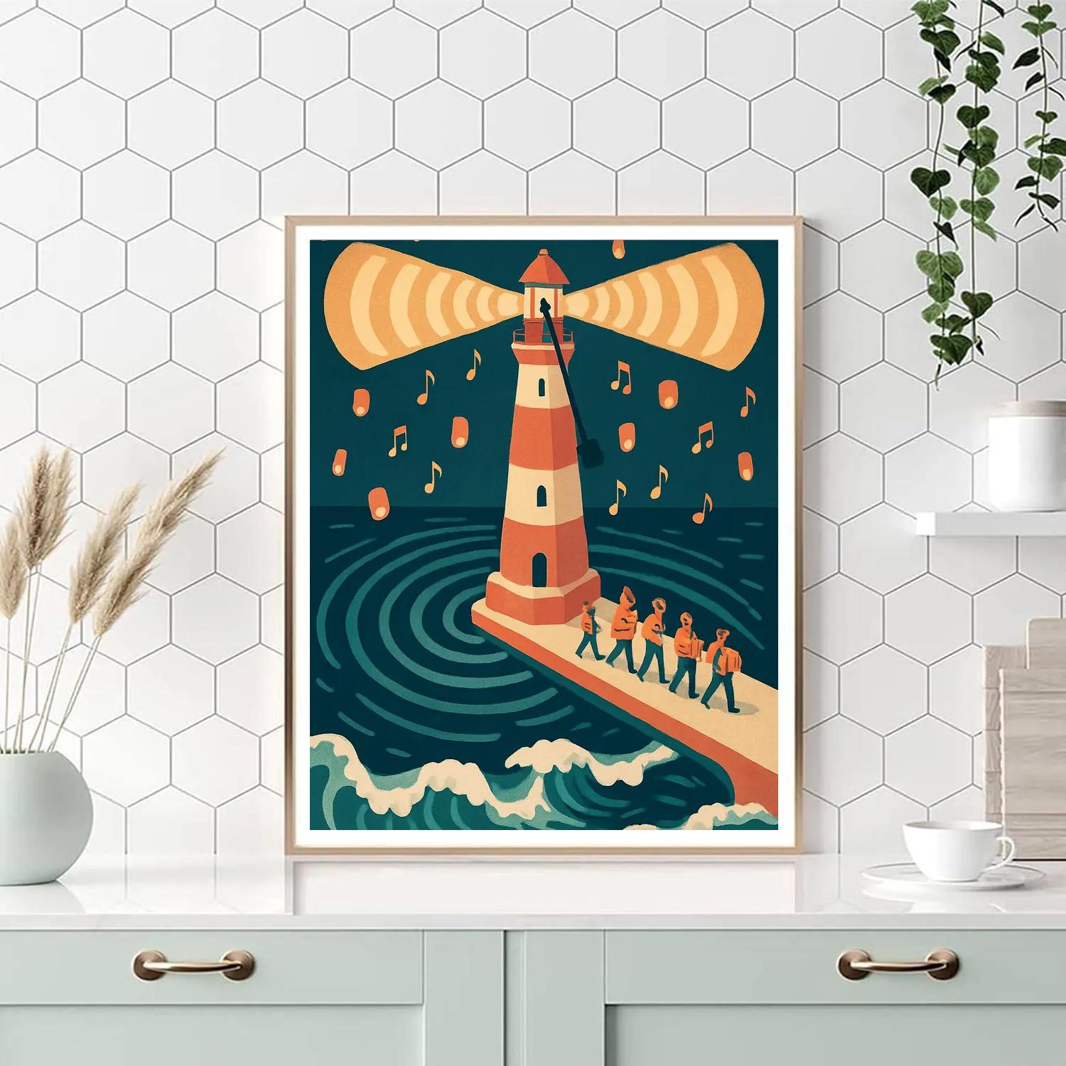 Kinetic Music Lighthouse Parade DIY paint by numbers