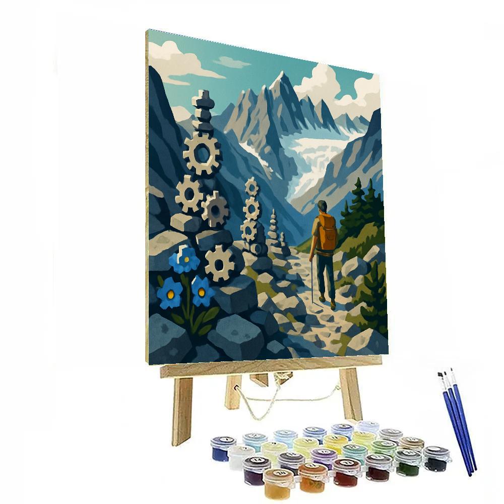 Clockwork Cairns In Mountain Pass Paint by numbers art