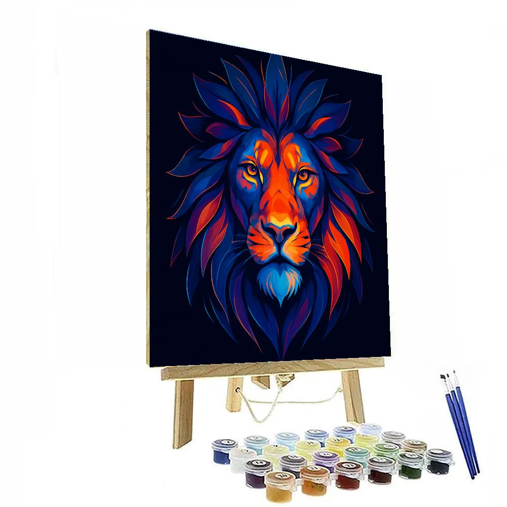 Prismatic Crown Lion DIY paint by numbers