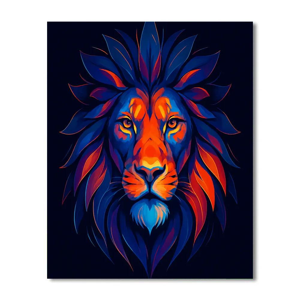 Prismatic Crown Lion DIY paint by numbers