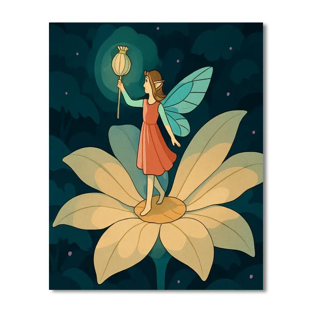 Lantern Bloom Fairy Procession paint by number