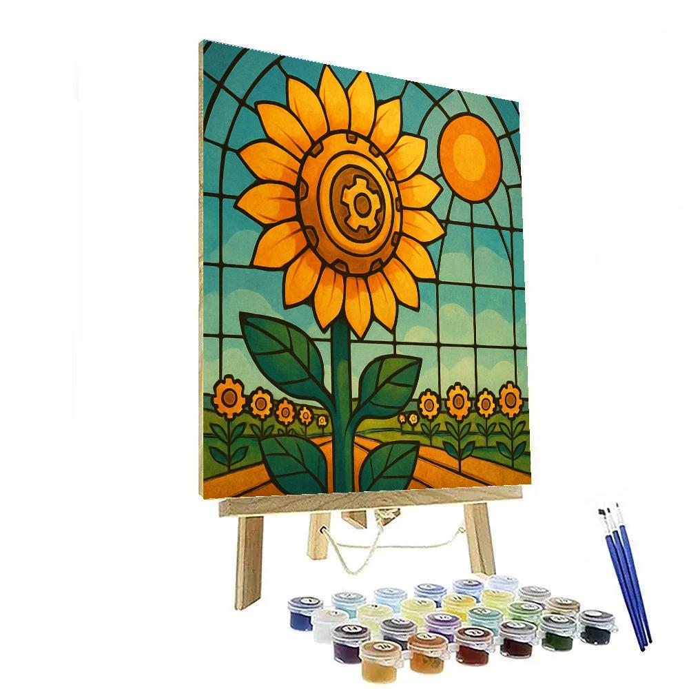 Clockwork Sunflower Conservatory painting number kit