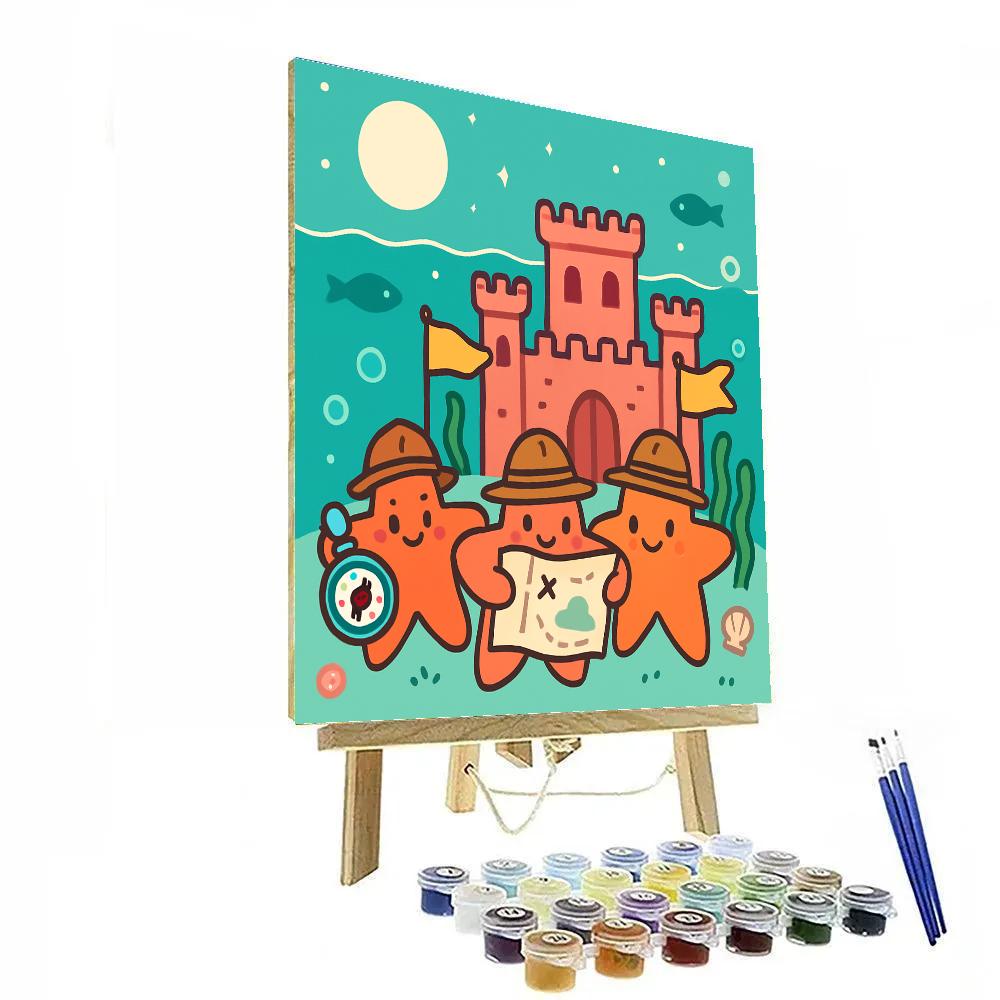Coral Castle Starfish Scouts Map The Moonlight Reef Numbered painting kits