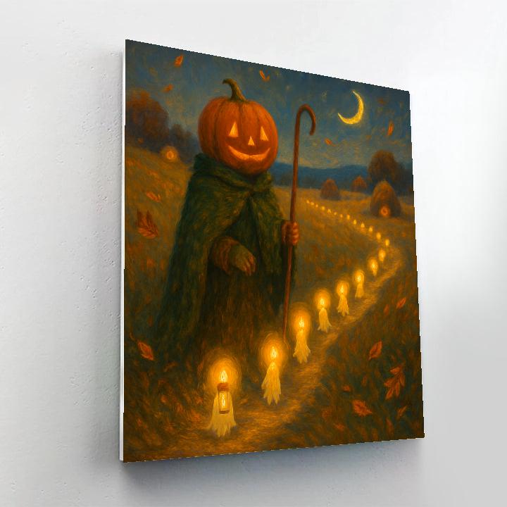 Lantern Parade Of The Pumpkin Shepherd paint by number