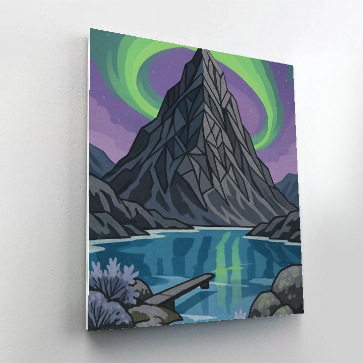 Aurora Lattice Mountain Paint by numbers kits