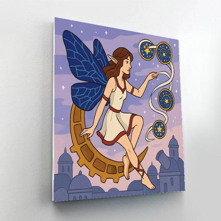 Clockwork Orrery With Fairy Guide paint by number