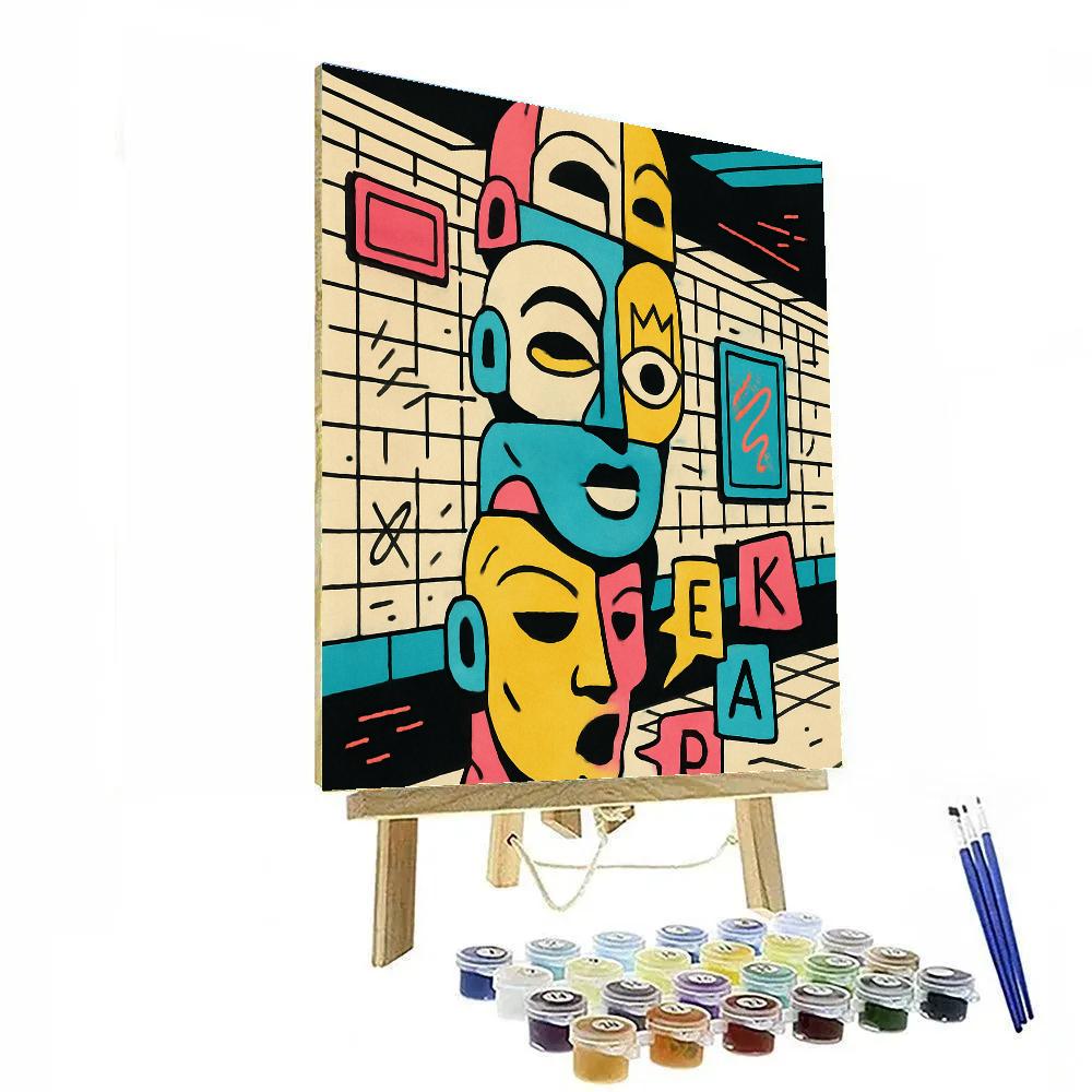 Subway Oracle In Basquiat Night paint by number