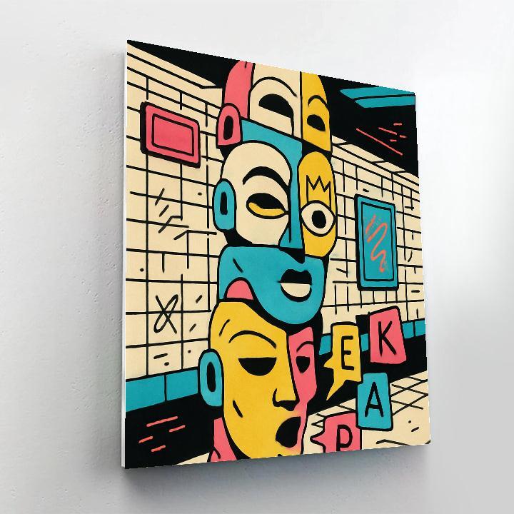 Subway Oracle In Basquiat Night paint by number