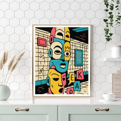 Subway Oracle In Basquiat Night paint by number