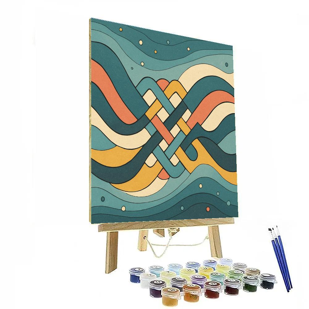 Tidal Lattice In Abstract Motion paint by color