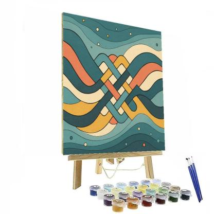 Tidal Lattice In Abstract Motion paint by color