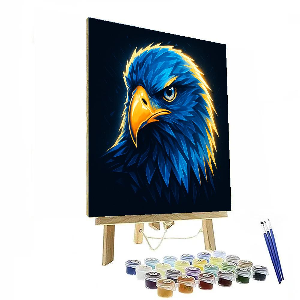Sapphire Storm Eagle Number painting