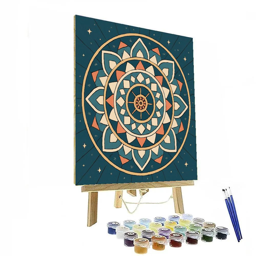 Clockwork Mandala Of Floating Tessellations paint by numbers