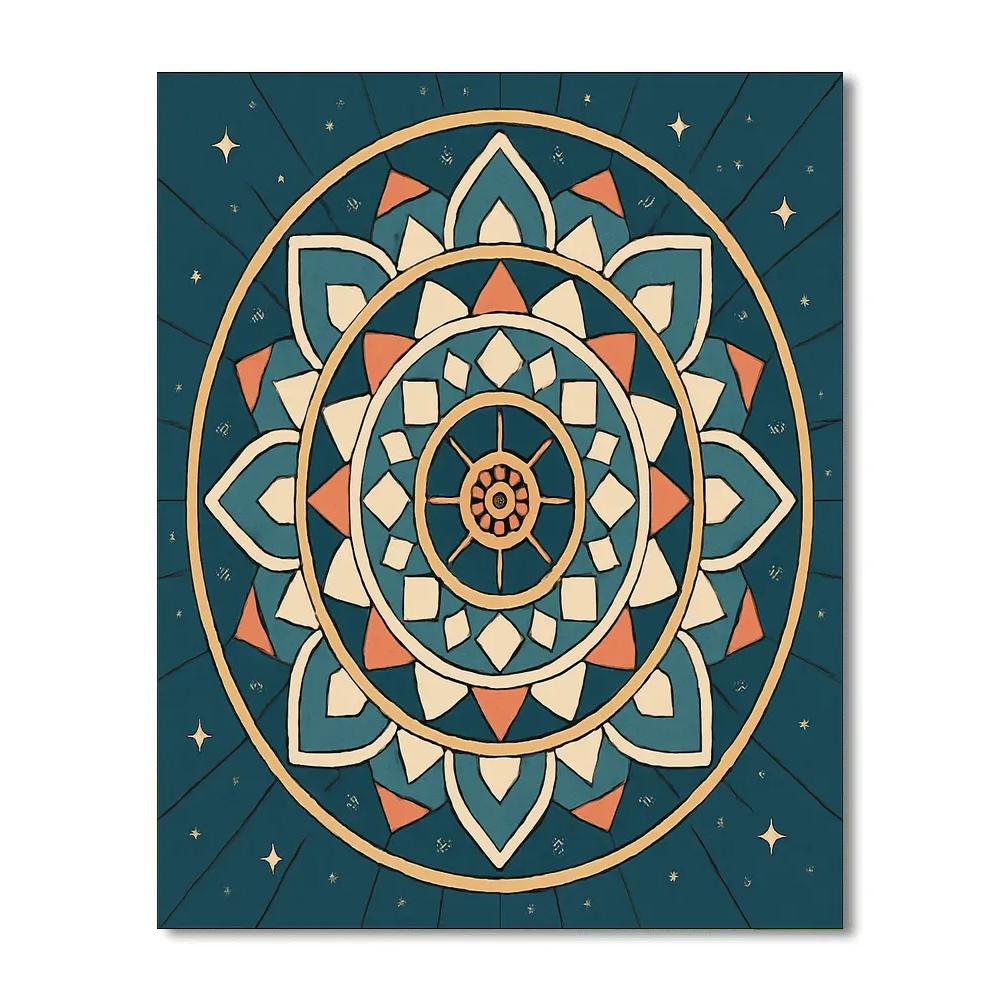 Clockwork Mandala Of Floating Tessellations paint by numbers