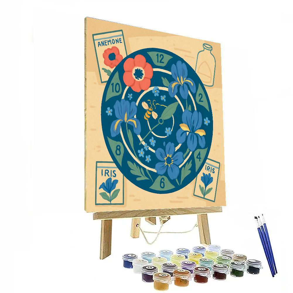 Clockwork Herbarium With Floral Orbits Paint by numbers art