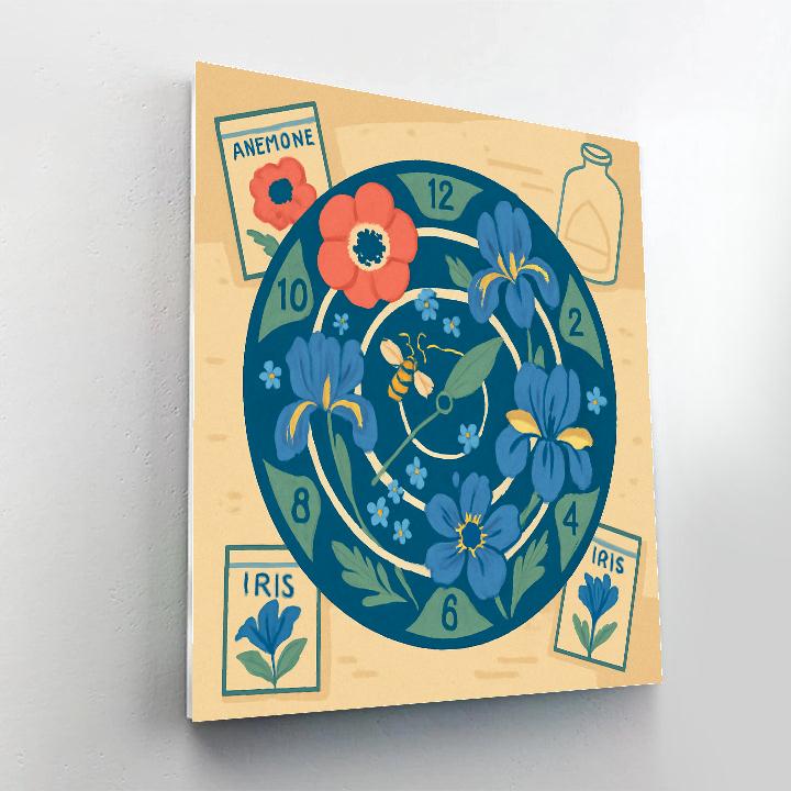 Clockwork Herbarium With Floral Orbits Paint by numbers art