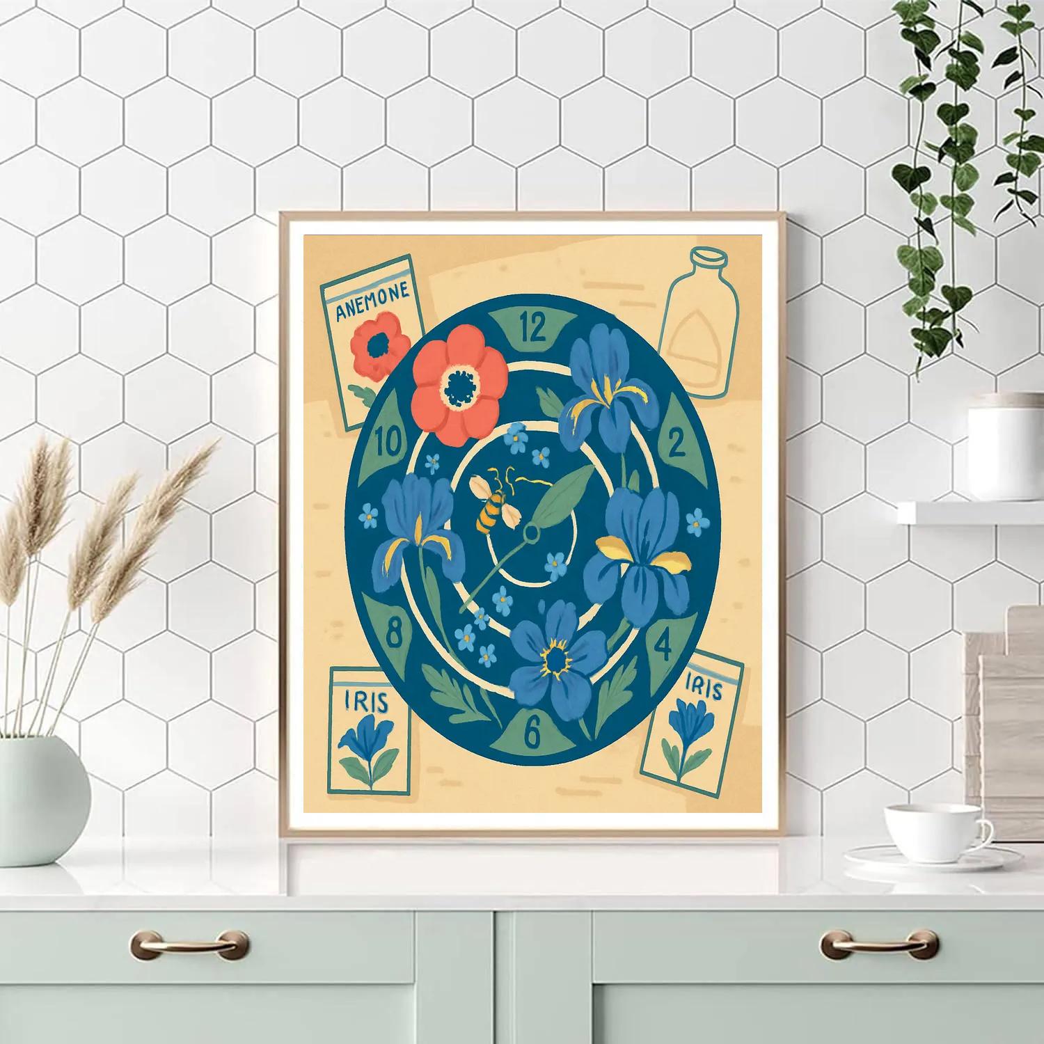 Clockwork Herbarium With Floral Orbits Paint by numbers art