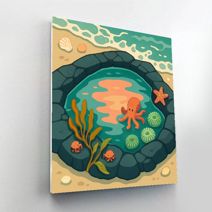 Tide Pool Observatory With Ocean Reflections DIY paint by numbers