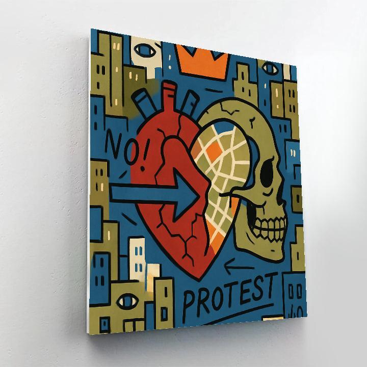 Basquiat Crowned Circuit Riot paint by number