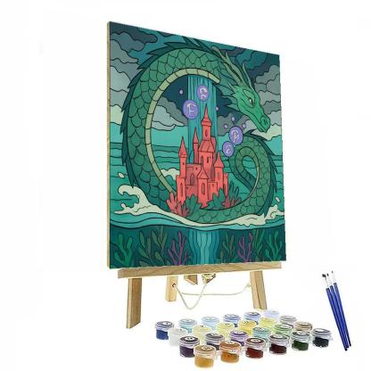 Fantasy Crafted Coral Citadel Of The Sea Dragon Painting by numbers kit