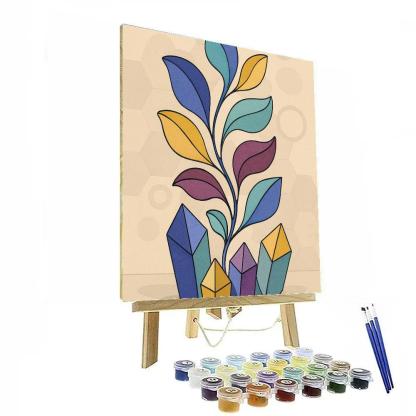 Abstract-Crafted Prism Garden Numbered painting kits