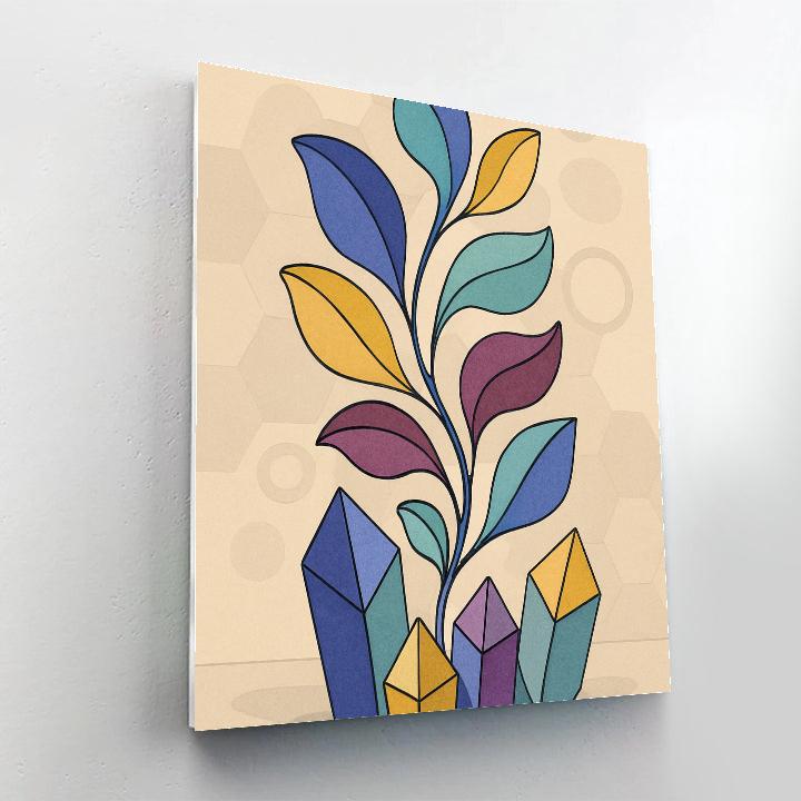 Abstract-Crafted Prism Garden Numbered painting kits