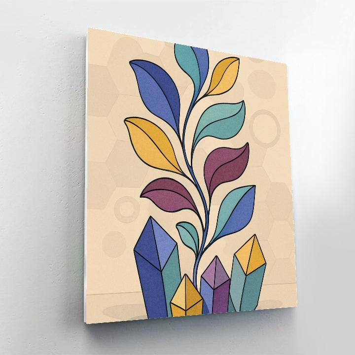 Abstract-Crafted Prism Garden Numbered painting kits