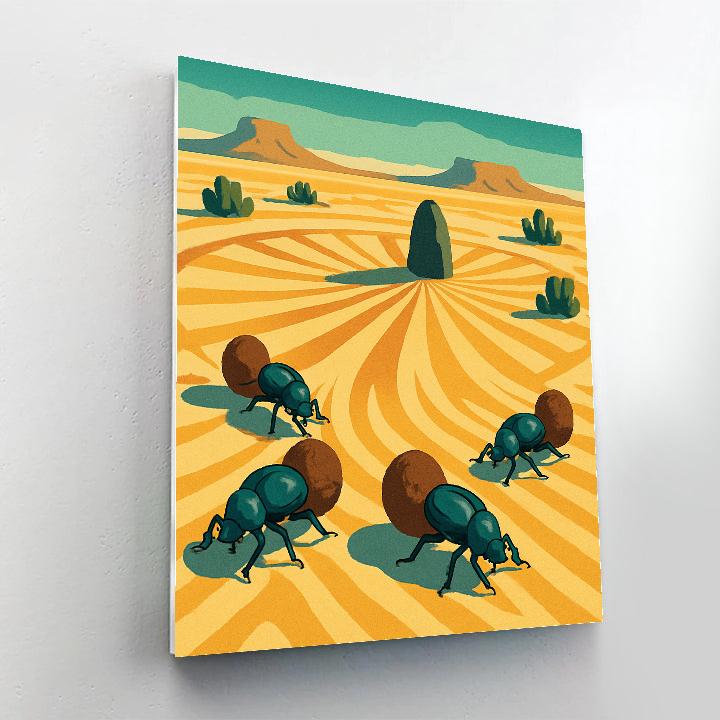 Sundial Caravan In Desert Light paint by color