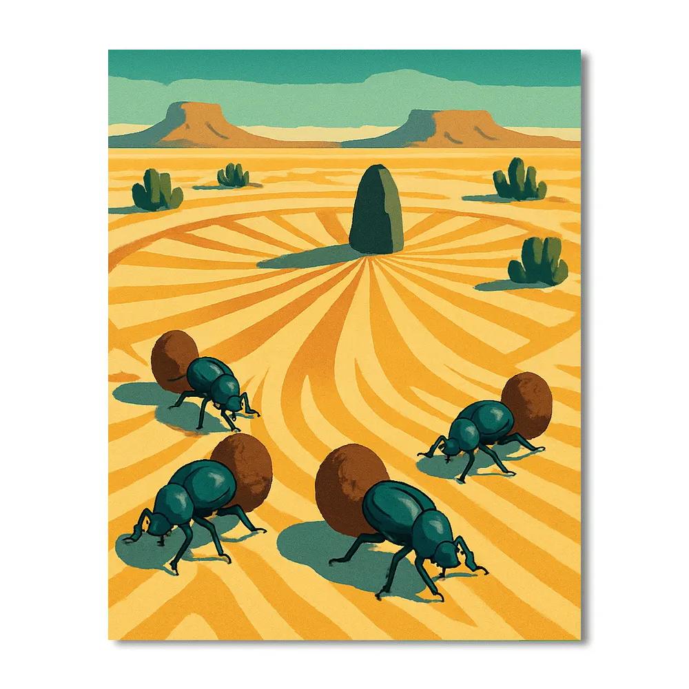 Sundial Caravan In Desert Light paint by color