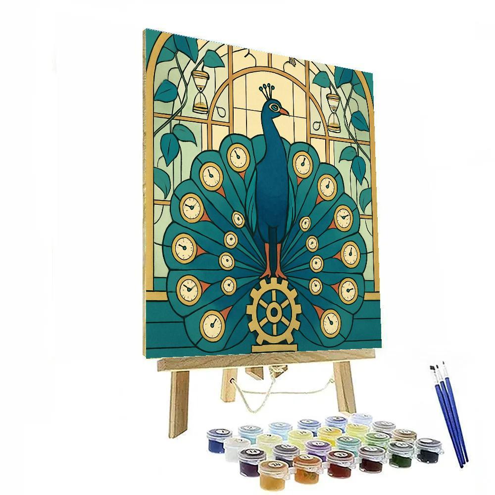 Clockwork Garden Peacock Reverie Numbered painting kits