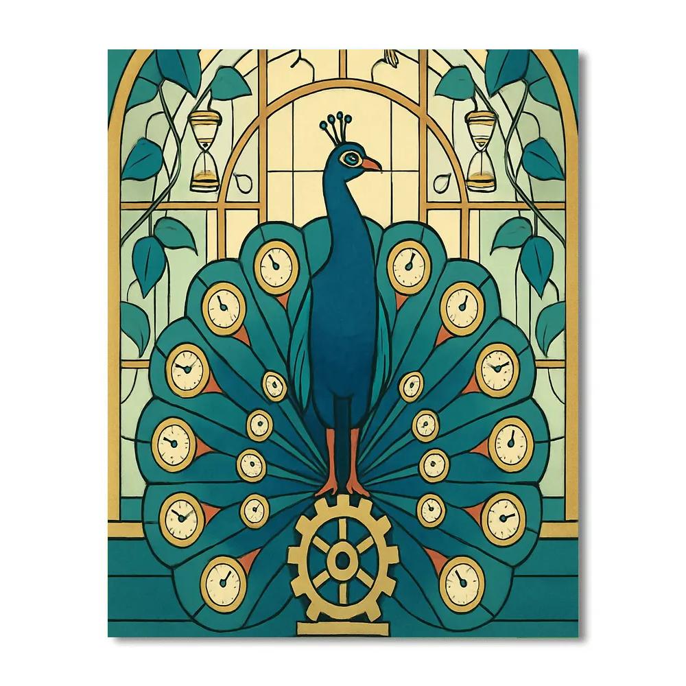 Clockwork Garden Peacock Reverie Numbered painting kits