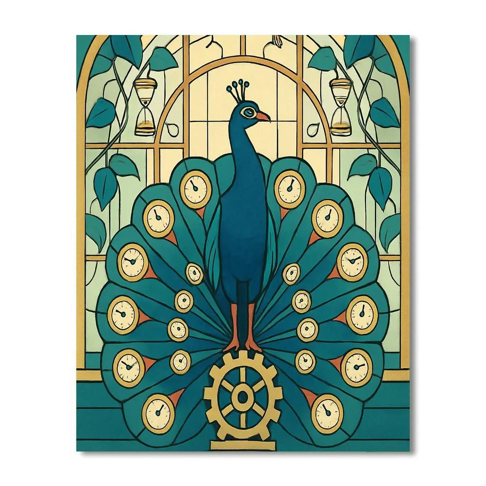 Clockwork Garden Peacock Reverie Numbered painting kits