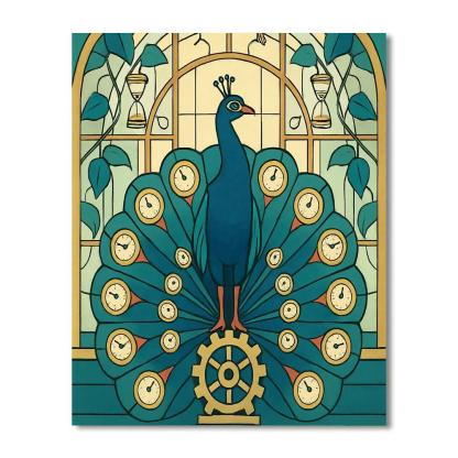 Clockwork Garden Peacock Reverie Numbered painting kits