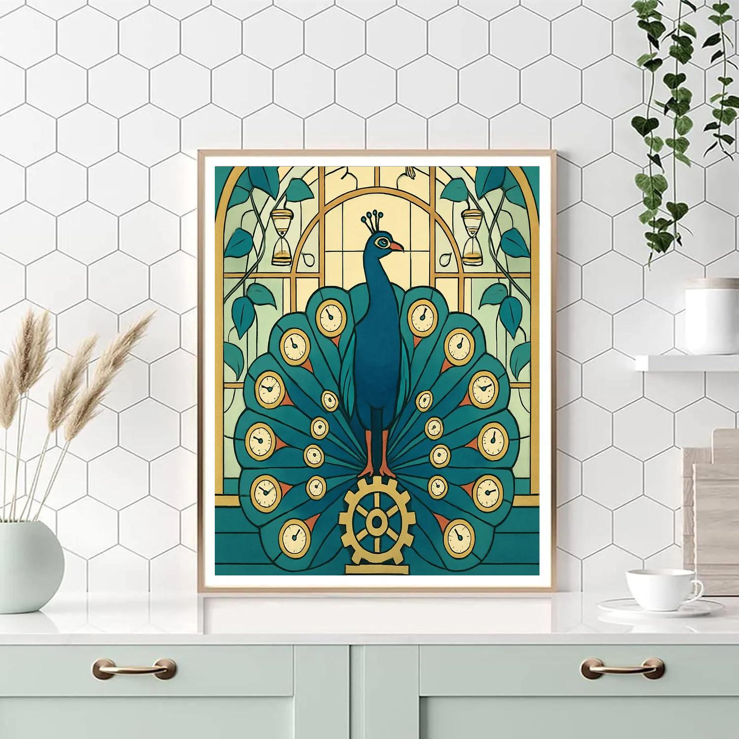 Clockwork Garden Peacock Reverie Numbered painting kits