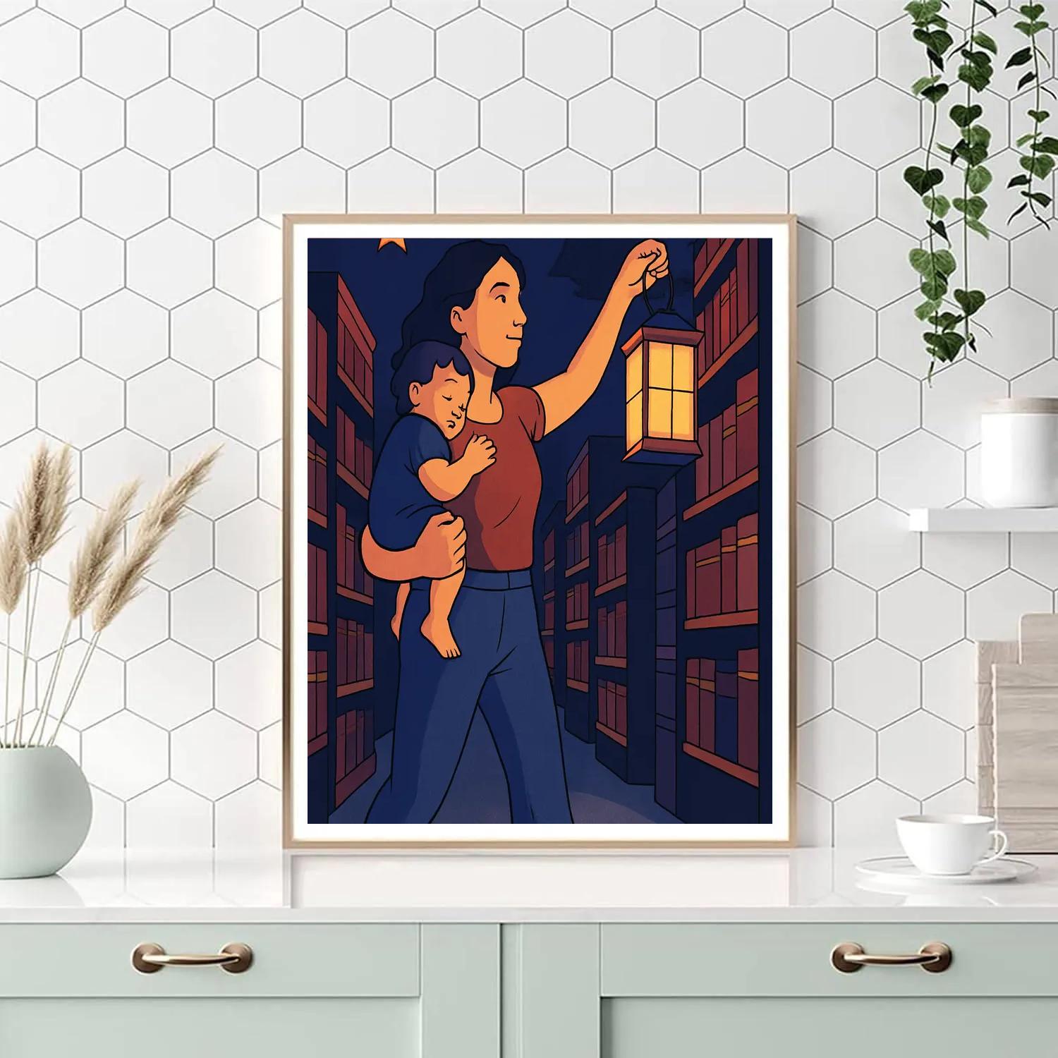 Library Lanterns Of Motherly Courage Paint by numbers kits