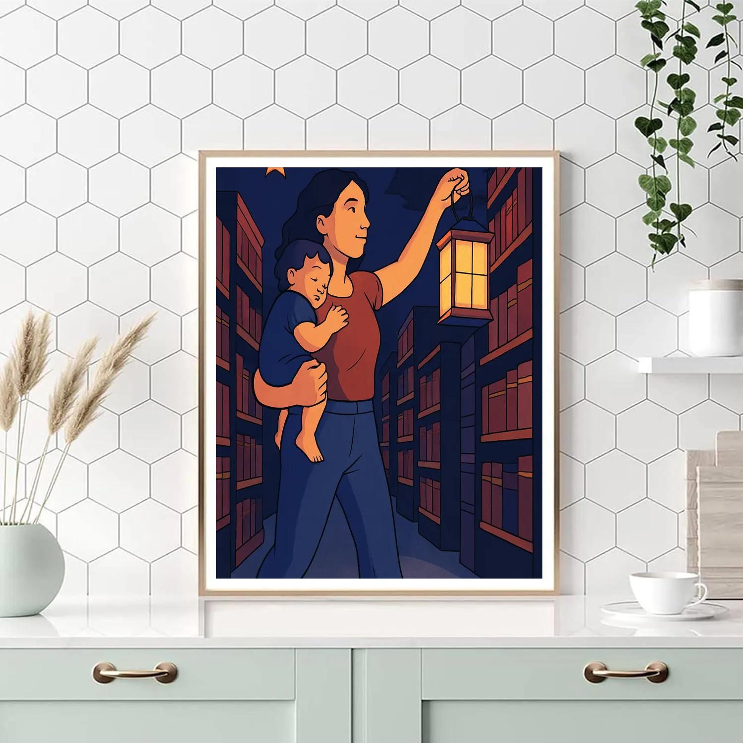 Library Lanterns Of Motherly Courage Paint by numbers kits