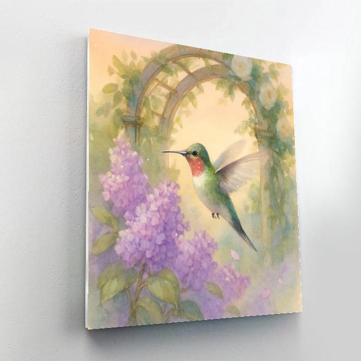 Lilac Arbor Hummingbird Lullaby Painting by numbers kit