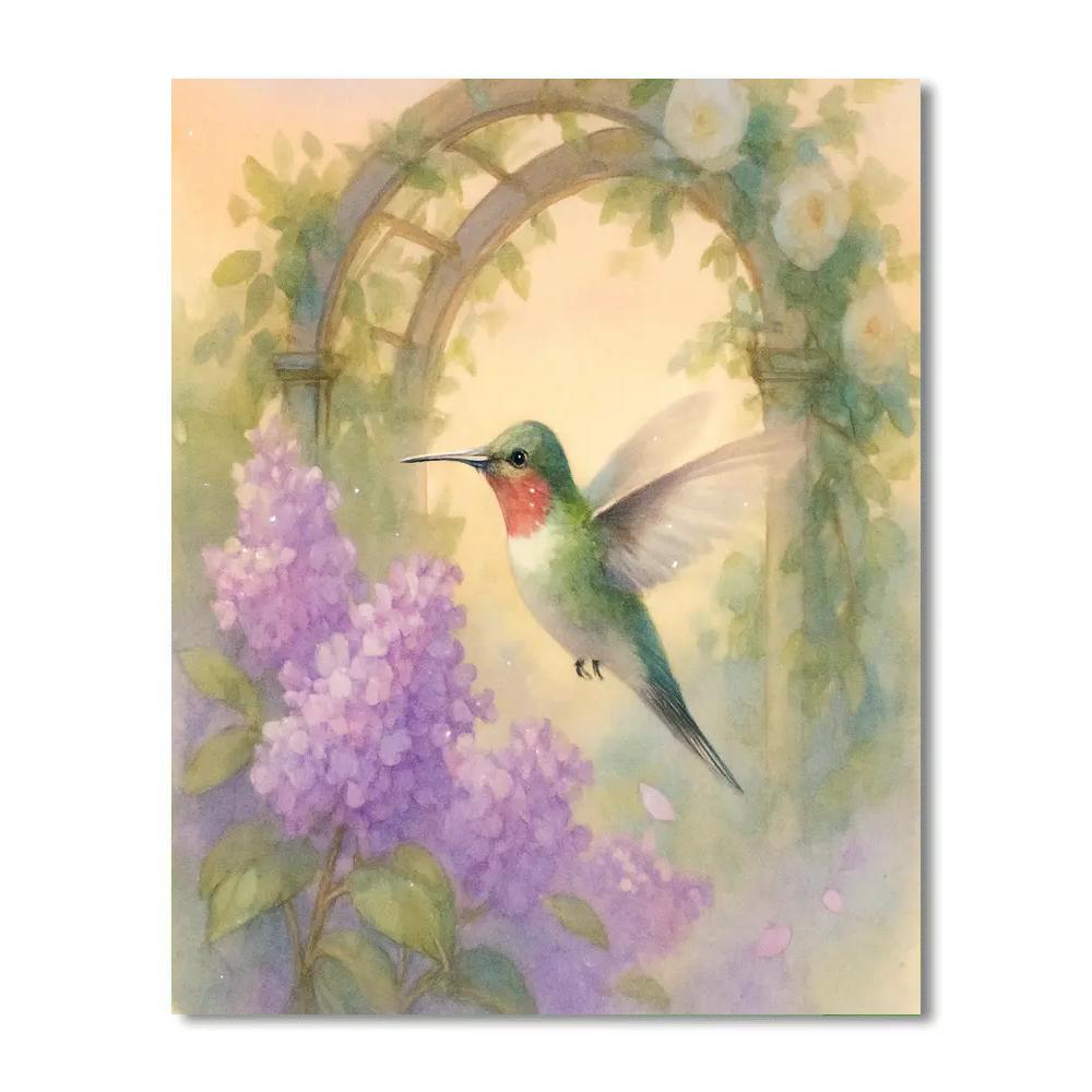 Lilac Arbor Hummingbird Lullaby Painting by numbers kit