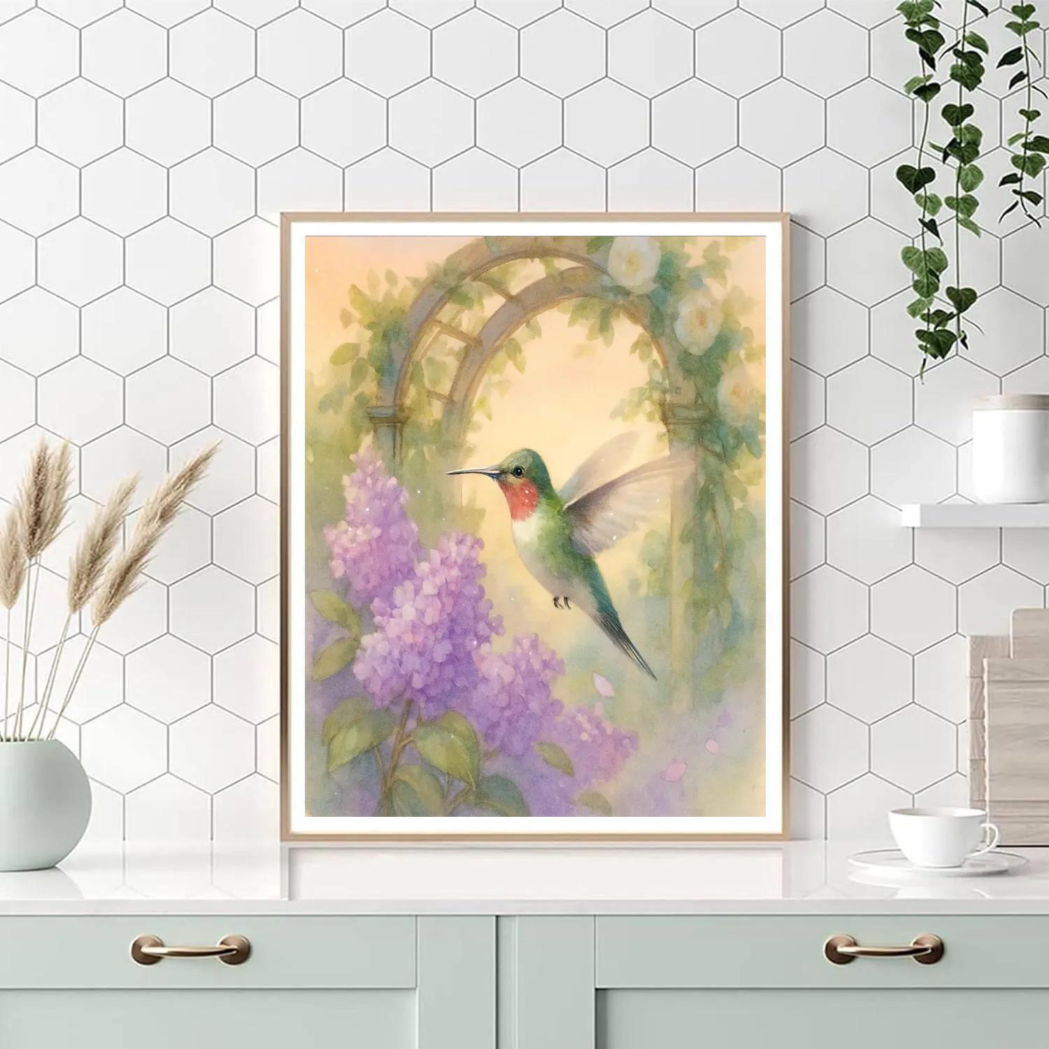 Lilac Arbor Hummingbird Lullaby Painting by numbers kit