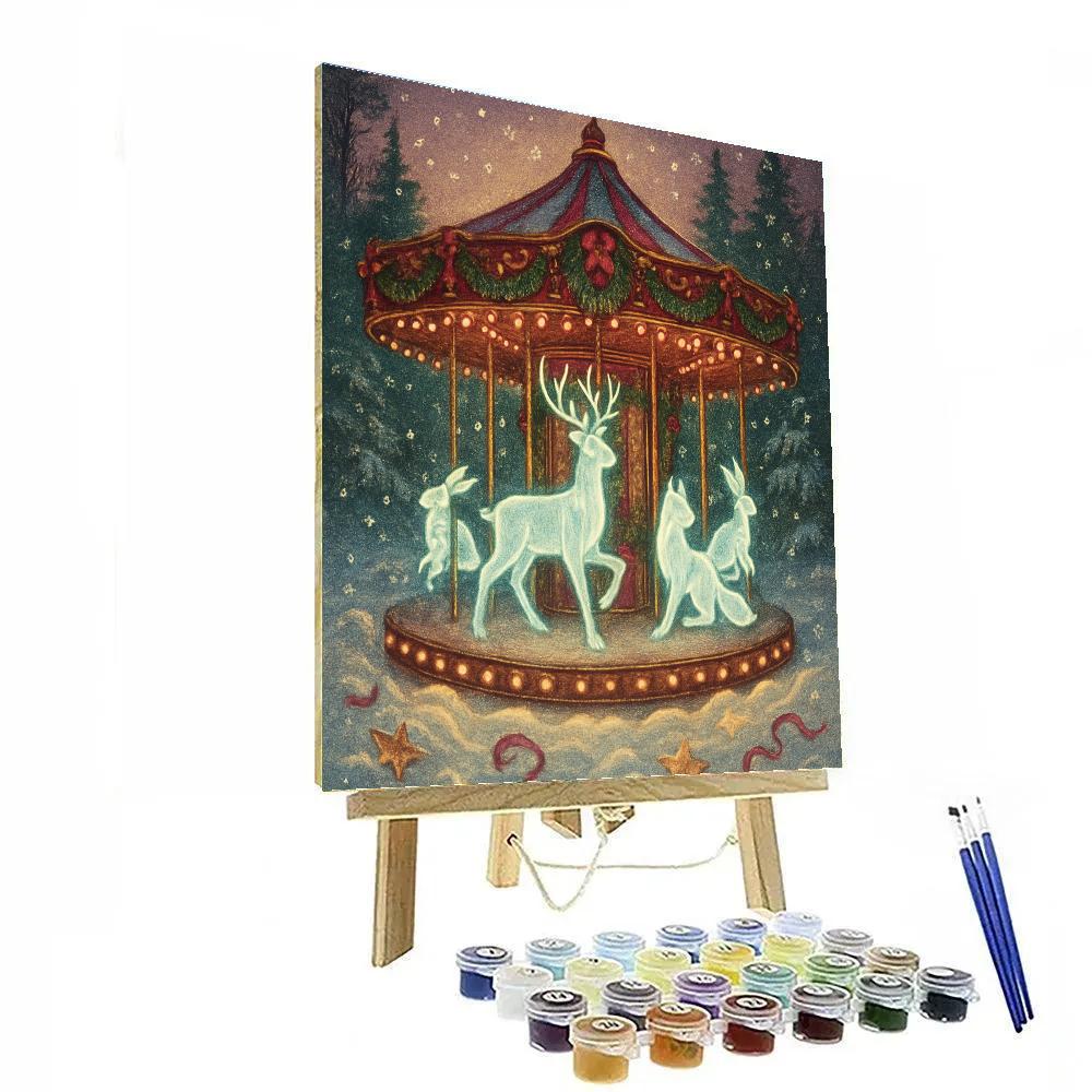 Winter Carousel Of Woodland Spirits DIY paint by numbers