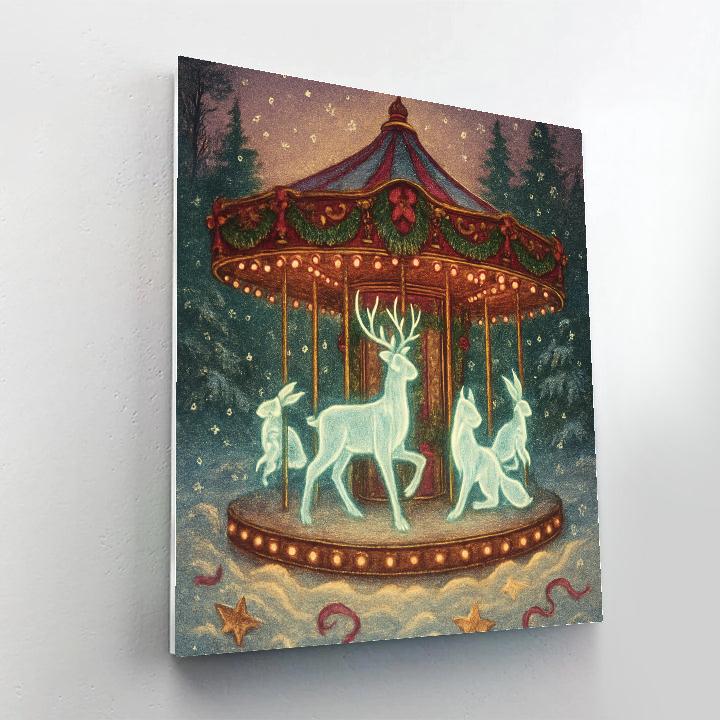 Winter Carousel Of Woodland Spirits DIY paint by numbers
