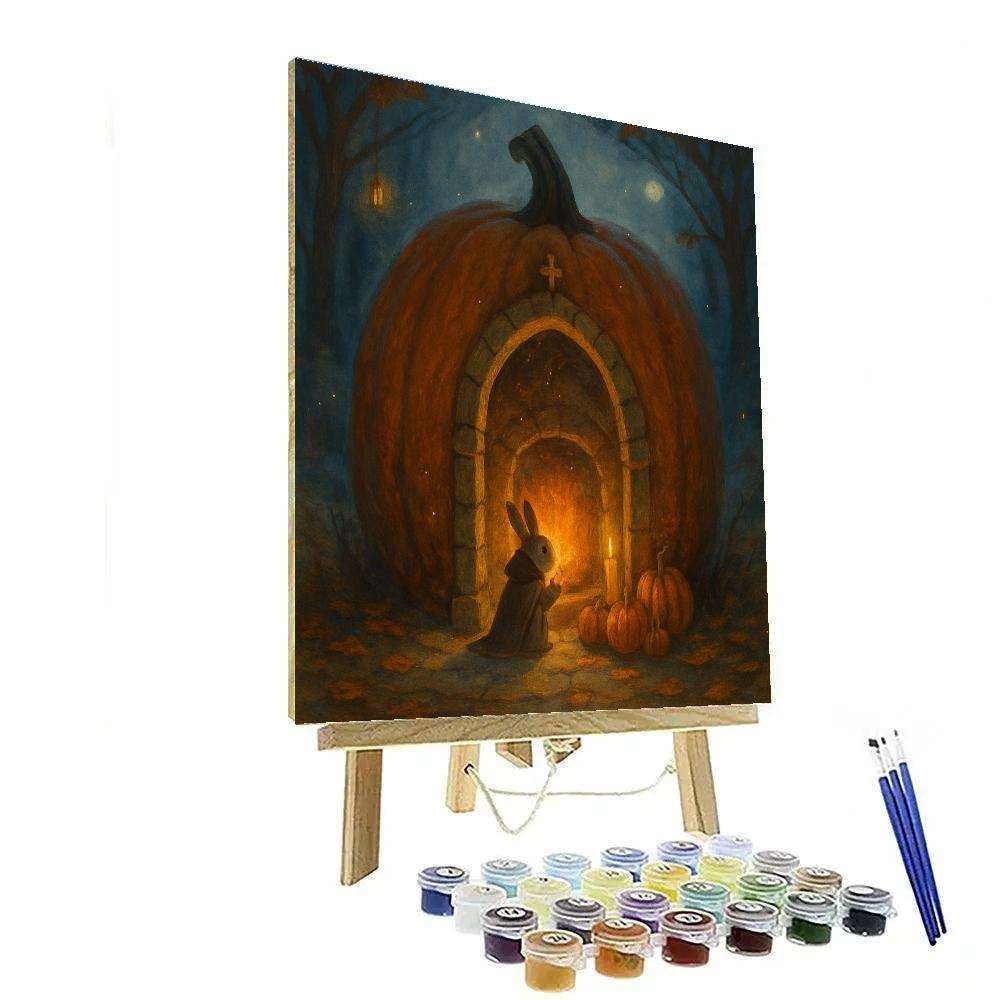 Golden Hearth In The Hidden Pumpkin Chapel Painting by numbers kit