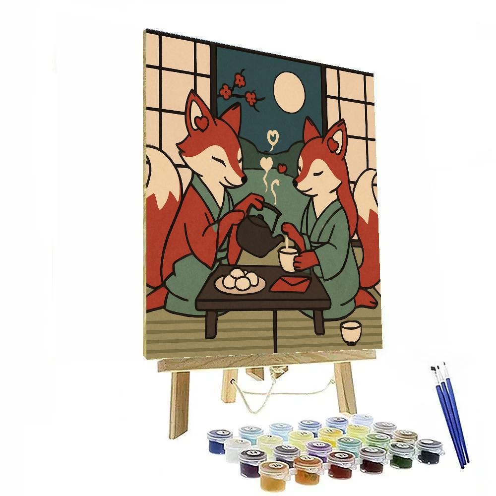 Valentines Day Tea Ceremony For Two Fox Spirits Number painting