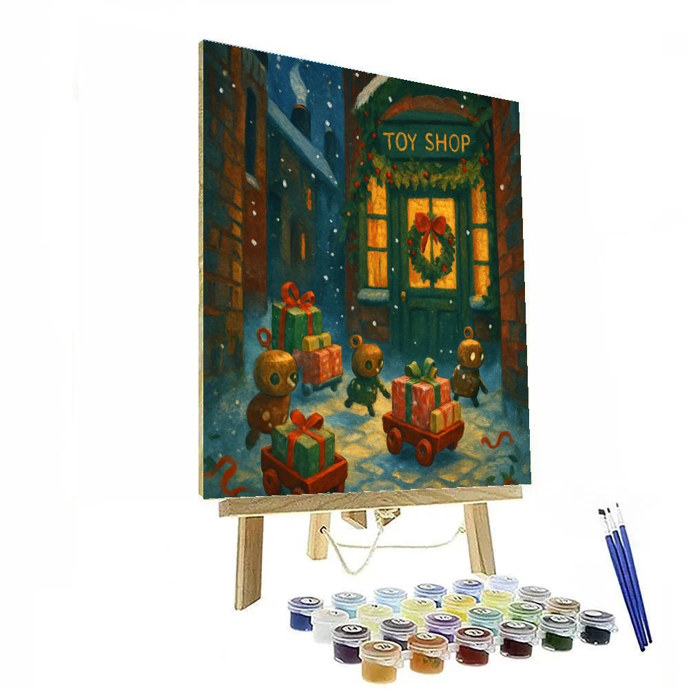 Toymaker Alley With Tiny Clockwork Helpers DIY paint by numbers